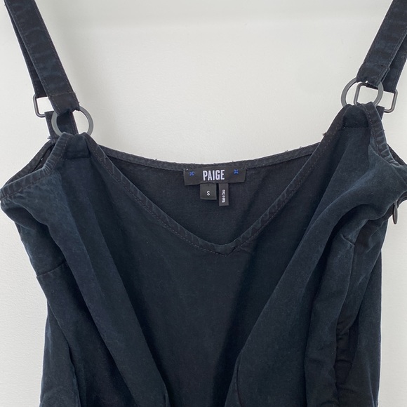 Paige Black Denim Jumpsuit - Picture 6 of 7